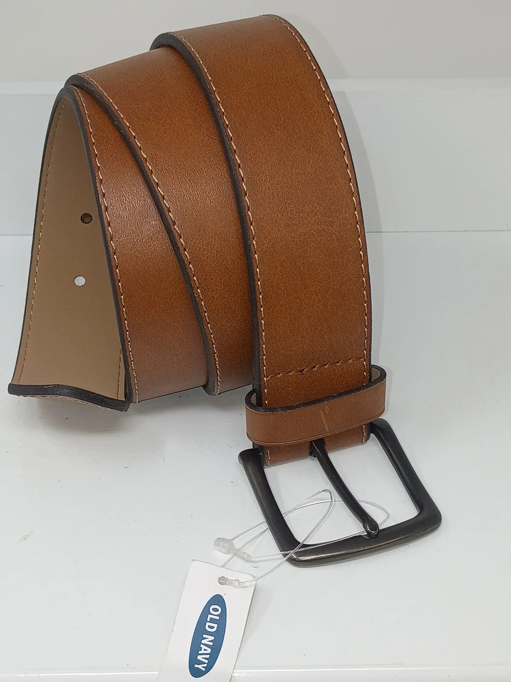 Old Navy Men's Classic Tan Leather Belt